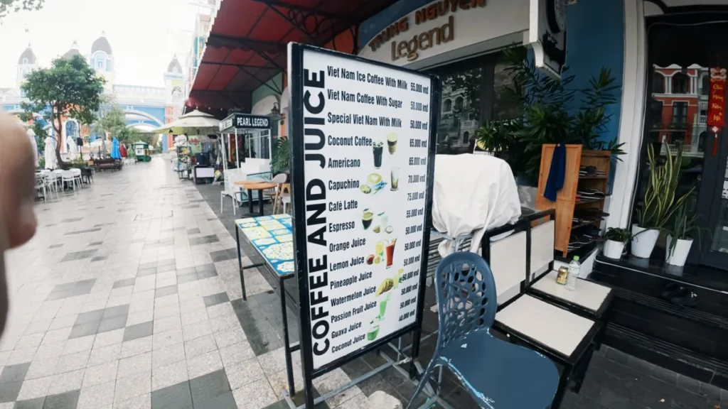 vivuphuquoc-Water menu in the walking street