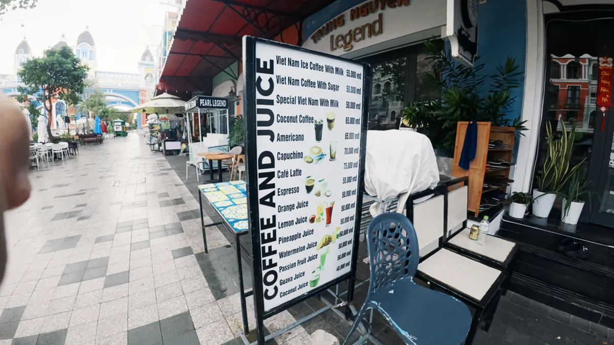 vivuphuquoc-Water menu in the walking street